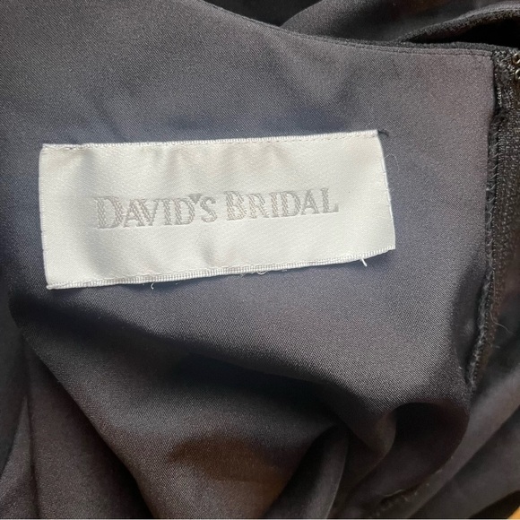 MEDIUM DAVIDS BRIDAL VINTAGE CROPPED BEADED BLACK SLEEVELESS BLOUSE TOP Y2k - Picture 8 of 8